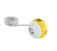 Watt&Co - Multiprise Multimédia WATTBALL 2P 16A + 1P 6A + USB 2,1A - Jaune