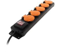 Multiprise ZENITECH 1.5m étanche 5 prises avec interrupteur