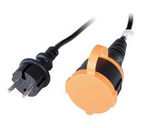 Zenitech Multiprise à clapet 10 m H05VV-F 2x1,5 noir-orange