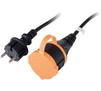 Rallonge étanche 2P H05VV-F 2X 1,5mm² 25m avec Clip de Fixation - Orange - Zenitech