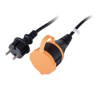 Rallonge étanche 2P H05VV-F 2X 1,5mm² 25m avec Clip de Fixation - Orange - Zenitech
