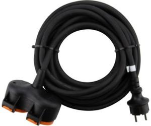 Multiprise ZENITECH bi-tete à clapet 10m H07RN-F IP44 3G1.5