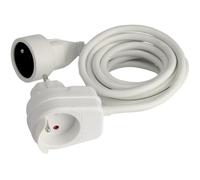 Zenitech Prolongateur HO5VV-F 3 m avec prise gigogne Blanc