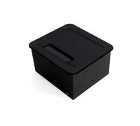 Multiprises à encastrer - avec couvercle - 4 prises - noir - Atom 14 EMUCA
