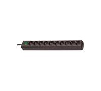 Multiprises Eco-Line 10 Voies 3.00 m Noir - Le contact de protection