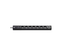 Multiprises Hugo! 7 Voies 2 m Noir - Français / 2 x USB