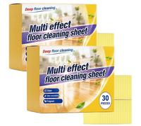 Multipurpose Dissolvable Floor Cleaning Sheets, Water-Soluble Floor Cleaning Sheets, Powerful Stain Removal, Floors Cleanings Tablets for Hardwood Laminate Floors Wall Tiles (2Box)