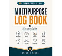 Multipurpose Log Book: Large Customizable 7-Column Tracker for Daily Tasks, Inventory, Mileage, Expenses, Income, Time, Visitors, Orders & Donations | 8.5x11", 110 Pages