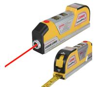 Multipurpose Lv02 2,4 m Niveau laser Horizon vertical ruban à mesurer Standard et règle métrique ruban adhésif, jaune
