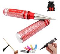 Multipurpose Manual Hole Punch, Steel Metal 0-14mm Hole Puncher Reamer, Multifunctional Woodworking Hole Opener, Drilling Tool for Tool Box, DIY Crafts, Car Body Shell Drills (Red)