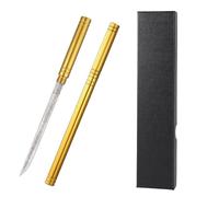 Multipurpose Outdoor Portable Fruit Knife with Sheath, Cuchillo Multiusos Para Fruta Portátil Para Exteriores Con Funda, Stainless Steel Fruitfor Outdoor & Dorm Use (Gold)