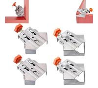 Multipurpose Stainless Steel 90 Degree Corner Clamp, Woodworking Right Angle Clamp 90° Holder, Single Handle Corner Clamping Tool with Adjustable Swing Jaw (4Pcs Mix)