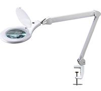 Multirex Lampe loupe LED avec Pince 120 mm 3X/5X, 56 LED 6500 K 650 LM, Bras articulés 2 x 400 mm, Bride 10-65 mm pour électronique Soudure modélisme manucure