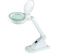 Multirex Lampe loupe LED Pliable 85 mm 3X avec Insert 12X, 30 LED 6500 K, Bras articulé 27 cm, Portable de Bureau pour Bijouterie Couture modélisme électronique
