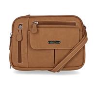 MultiSac Zippy Triple Compartment Crossbody Bag, Cross Body Femme, Noisette, Einheitsgröße