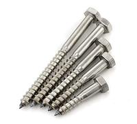 MultiScrew M8 A2 Vis tire-fond à tête hexagonale en acier inoxydable - 8 mm - DIN 571 - Résistant à la corrosion (10, M8 x 25 mm)