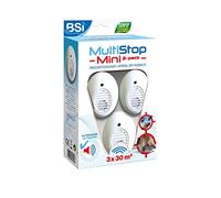 BSI - Multistop - Lot 3 Répulsifs Ultrasons - Contre Les Insectes Et Rongeurs - Couvre Une Surface Intérieure 3 x 30m² - Adapté Aux Moustiques Tigres