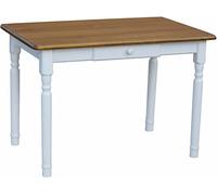 Multistore 2002 Table de cuisine en pin massif avec tiroir Blanc 60 x 80 cm