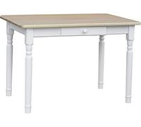 Multistore 2002 Table de cuisine en pin massif avec tiroir Blanc miel 50 x 90 cm