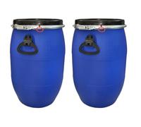 Multitanks Fût 60 Litres Ouverture Totale - Lot de 2 Pièces pour Stockage Sécurisé