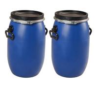 Multitanks Lot de 2 fûts de 30L PEHD à ouverture totale pour produits chimiques et alimentaires