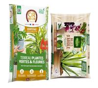 Multitanks Terreau Or Brun Plantes Vertes 20L + Billes d'argile : Rempotage Facile et Durable
