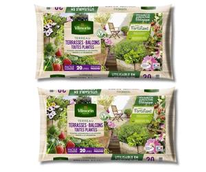 Multitanks Terreau Terrasses et Balcons Vilmorin, Lot de 2 Sacs de 20L
