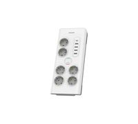 Multitension 6 prises sans stylet + USB C schuko SPN7060WA/58