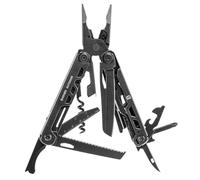 Multitool Badger Outdoor Ash Blackwash 18 en 1, acier inoxydable, pince, couteau, scie, lime, ciseaux, décapsuleur, mètre, tournevis, étui - pour la survie, le camping, la randonnée et l'EDC
