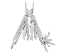 Multitool Badger Outdoor Splinter 17 en 1 - couteau EDC en acier inoxydable, deux lames, pince, lime, scie, jeu d'embouts, étui, équipement pour la randonnée, le camping et la survie