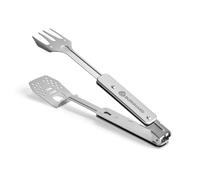 Multitool BBQ 4-en-1 BURNHARD® en Acier Inoxydable, poignées en alu, Pliable, Compact, léger, Pince, spatule, Fourchette, décapsuleur - Outil de grillade Portable