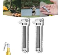 Multitool compact en titane, mini-clé multitool compacte en titane, décapsuleur portable, décapsuleur multifonctionnel et clé pour le camping en plein air, la randonnée, le backpacking (2)