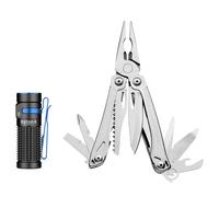 Multitool Sidekick Leatherman + lampe de poche Olight Baton 4 - Ensemble
