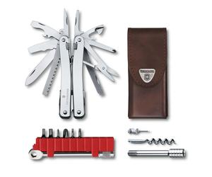 Multitool SwissTool Spirit X Plus Ratchet Victorinox - étui en cuir