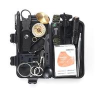 Multitool - TD® - Kit de sécurité extérieur 13 en 1 - Noir - Outils de randonnée - Kit de survie complet