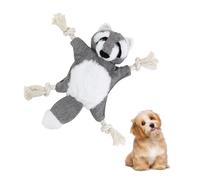 MultiValue Jouets pour Chiens, sans Rembourrage Jouets à Couinement pour Chiens avec Corde à Tirer à La Corde, Petit Raton Laveur Jouet Chien Peluche pour Faire Les Dents Et Passer Le Temps