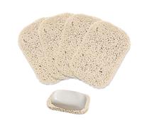 MultiValue Lot de 4 Porte-Savon, Antidérapants et Durables économiseur de Savon avec Forme de Bobine de Drainage Automatique pour Ranger leSavon (Beige, 4)