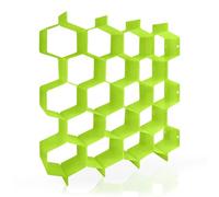 MultiValue Lot de 8 séparateurs en nid d'abeille réglables pour tiroir de rangement créatif DIY séparateur de tiroir organiseur en plastique pour chaussettes, cravates, cosmétiques(Vert)