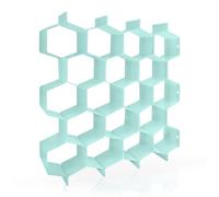 MultiValue Lot de 8 séparateurs en nid d'abeille réglables pour tiroir de rangement créatif DIY séparateur de tiroir organiseur en plastique pour chaussettes, cravates, cosmétiques(Bleu)