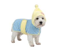 MultiValue Mignon Serviette Chien, Séchage Rapide Après Le Bain(Bleu, S) | Peignoir Chien, Séchage Rapide, Réglable, avec Fermeture à Scratch, pour la Natation et les Soins du Corps