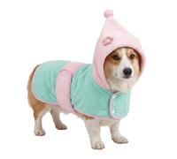 MultiValue Mignon Serviette Chien, Séchage Rapide Après Le Bain(Vert, M) | Peignoir Chien, Séchage Rapide, Réglable, avec Fermeture à Scratch, pour la Natation et les Soins du Corps