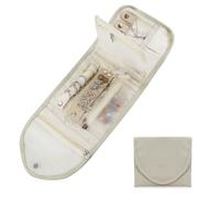 MultiValue Pochette Bijoux Voyage, Grande Capacité Pliable Trousse Bijoux Voyage Cuir PU Doux Organisateur B ijoux Voyagepour Bagues Colliers Bracelets Montres