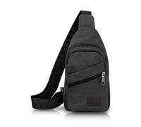 MultiValue Sac Bandoulière Homme, Stylé Sling Bag avec 4 Poches Sacoche Homme avec Peut Être Ajusté Épaule Adapté à la Randonnée