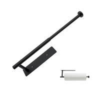 MultiValue Support Sopalin, Porte Rouleau de Cuisine Classique Porte Essuie-Tout Auto-Adhésif Librement Ajustable Porte Essuie-Tout Multifonction pour Cuisine Armoire et Salle de Bain (Noir, A)