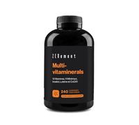 Multivitaminerals, 13 Vitamines, 11 Minéraux, Inositol, Lutéine et CoQ10, 240 Comprimés Végétariennes | Pour hommes et femmes | Sans conservateur, GMP | Zenement