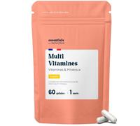 Multivitamines et Minéraux 15 Nutriments, 60 gélules - 1 Mois | Vitamines A B C D E + Magnésium et Zinc - Sans Fer - Fabriqué en France - Essentials by Novoma