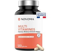 Novoma Multivitamines et Minéraux, 29 vitamines et actifs, magnésium et zinc, 120 gélules