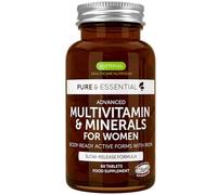 Multivitamines et Minéraux pour Femmes, Vitamines Méthylées & Bioactives, avec Fer Bisglycinate 14 mg, Libération Lente, Clean Label & 100% Vegan, 60 comprimés - par Igennus