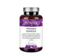 Multivitamines Femme - Complexe +20 vitamines et minéraux - Régule l'activité hormonale - Peau, cheveux, os - Énergie, immunité - 90 gélules Nutralie