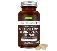 Multivitamines & Minéraux pour Hommes avec Lycopène, Zinc, Vitamine D3, B6 et B12 Méthylées pour plus d’Énergie, la Santé Immunitaire & Cardiaque, Libération Lente, 60 comprimés - par Igennus